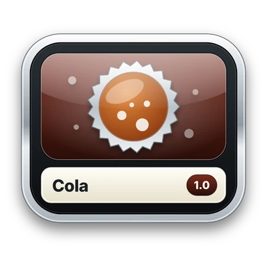 MyVendbook version 1.0 Cola app icon, a cola bottle cap on a vending machine display